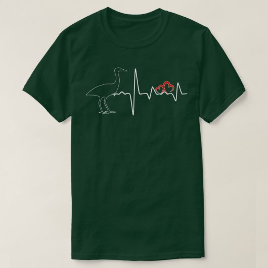 Heron Birds Heartbeat Love voor Heron T-shirt (Design voorkant)