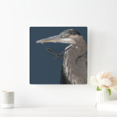 Heron Birds Wilde Levensdieren Vierkante Klok (Huis)