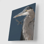 Heron Birds Wilde Levensdieren Vierkante Klok (Hoek)