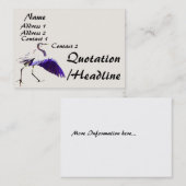 Heron Birds Wilde Levensdieren Visitekaartje (Voorkant / Achterkant)