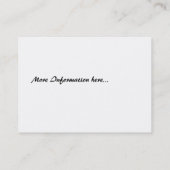 Heron Birds Wilde Levensdieren Visitekaartje (Achterkant)