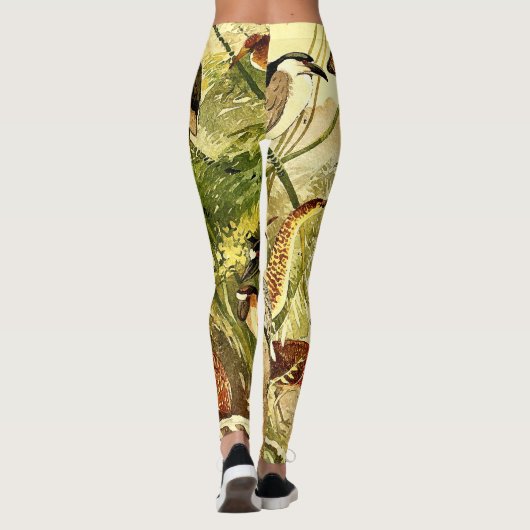 Heron Birds Wildlife Over Print Legging (Achterkant)