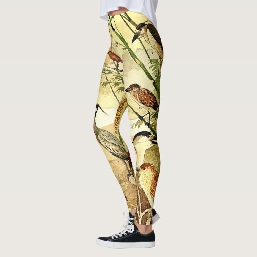 Heron Birds Wildlife Over Print Legging (Links)