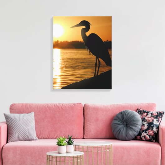 Heron Canvas Afdruk (Insitu (Woonkamer))