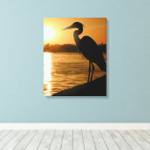 Heron Canvas Afdruk (Insitu (Houten vloer))