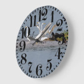 Heron Egret Birds Wildlife Big Number Wall klok (Hoek)