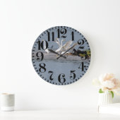 Heron Egret Birds Wildlife Big Number Wall klok (Huis)