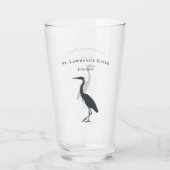 Heron Egret silhouet kust wetlands vogel Glas (Voorkant)