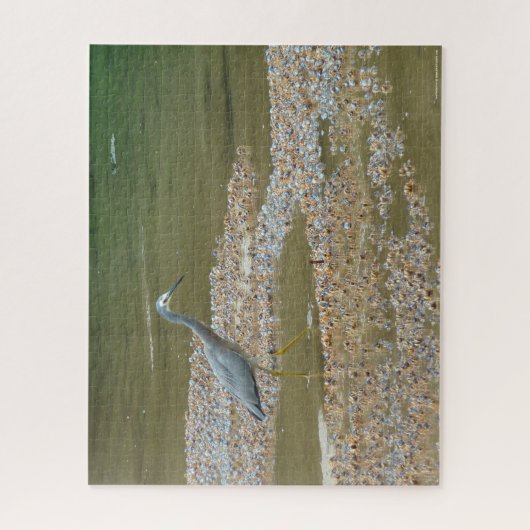 Heron en baby krabben lastige legpuzzel (Verticaal)