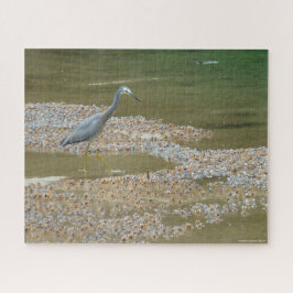 Heron en baby krabben lastige legpuzzel