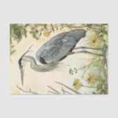 Heron en bloemen decoupage tissuepapier (Voorkant)