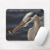 Heron en Minnow door Angel Cher, Angel Chers Wil.. Muismat (Met muis)