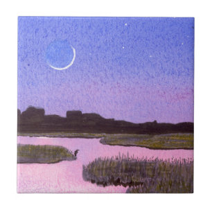 Heron en Moon Tegeltje