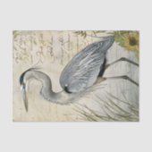 Heron en Zonnebloem Decoupage Tissuepapier (Voorkant)