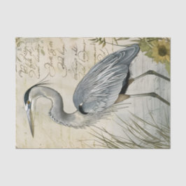 Heron en Zonnebloem Decoupage Tissuepapier