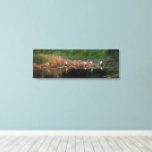 Heron Family - rechterkant Canvas Afdruk (Insitu (Houten vloer))