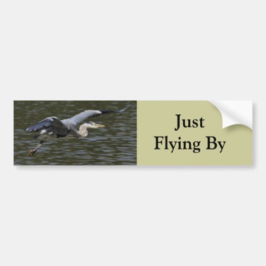 Heron Fly Past Bumpersticker (Voorkant)