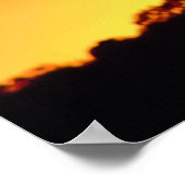 Heron Flying bij Sunset Photo Poster (Hoek)