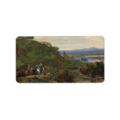 Heron Hawking Onder Stirling Kasteel C1690 Etiket (Voorkant)