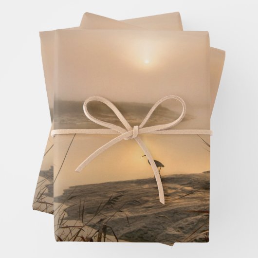 Heron Heaven - Landschap op het meer Inpakpapier Vel (In situ)