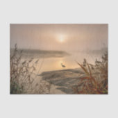 Heron Heaven - Landschap op het meer Tissuepapier (Voorkant)