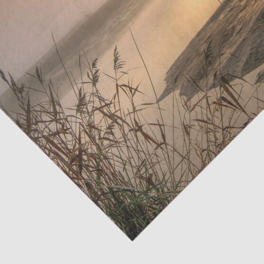 Heron Heaven - Landschap op het meer Tissuepapier (Detail)