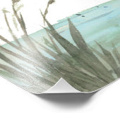 Heron in de Waterverf van het moeras Foto Afdruk (Hoek)