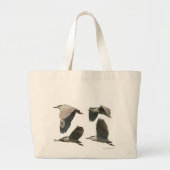 Heron in Flight Bag Grote Tote Bag (Voorkant)