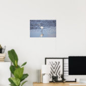 Heron in het water Poster (Thuiskantoor)