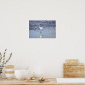 Heron in het water Poster (Keuken)
