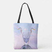 Heron in moderne stijl tote bag (Achterkant)