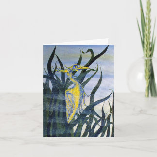 Heron in Reeds Note Kaart