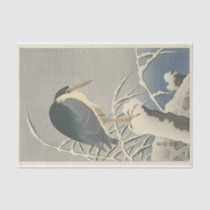 Heron in Snow door Ohara Koson Tissuepapier