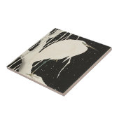 Heron in Snow –  Japans meesterwerk op Tegeltje (Zijkant)