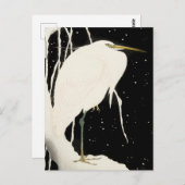 Heron in Snow - Ohara Koson -  kunst Briefkaart (Voorkant / Achterkant)
