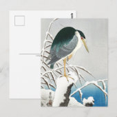 Heron in Snow - Ohara Koson -  kunst Briefkaart (Voorkant / Achterkant)