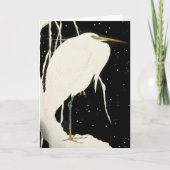 Heron in Snow - Ohara Koson - kunst Kaart (Voorkant)