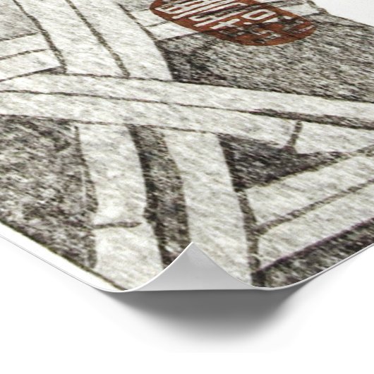 Heron in Snow - Ohara Koson -  kunst Poster (Hoek)