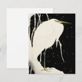 Heron in Snow - Ohara Koson - kunstkaart (Voorkant / Achterkant)
