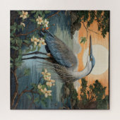 Heron in vijver legpuzzel (Horizontaal)