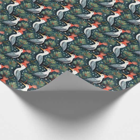 Heron Kerst Wrapping Papier (Hoek)