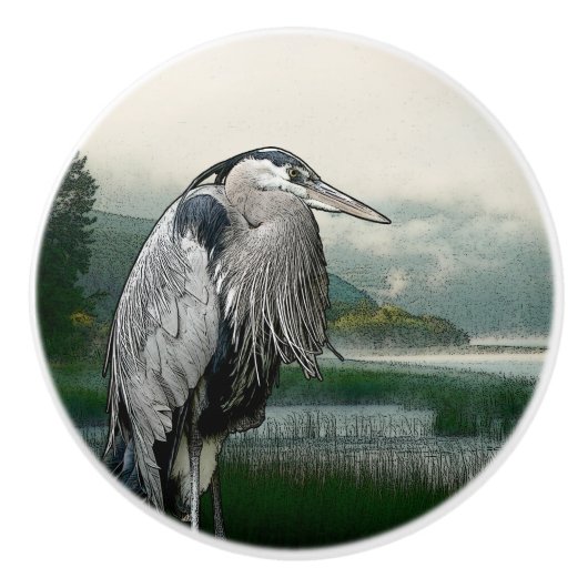 Heron Lake Keramische Knop (Voorkant)