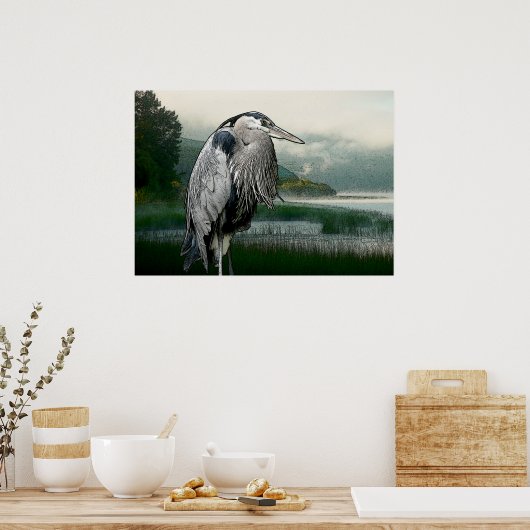 Heron Lake Poster (Keuken)