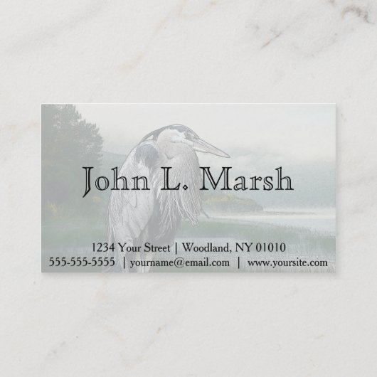 Heron Lake Visitekaartje (Achterkant)