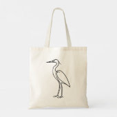 Heron Line Art – Minimalist Bird Illustration  Tote Bag (Achterkant)