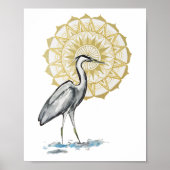 Heron Mandala 8x10 afdrukken Poster (Voorkant)