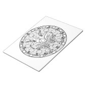 Heron Mandala Coloring Book Pad Notitieblok (Schuin)
