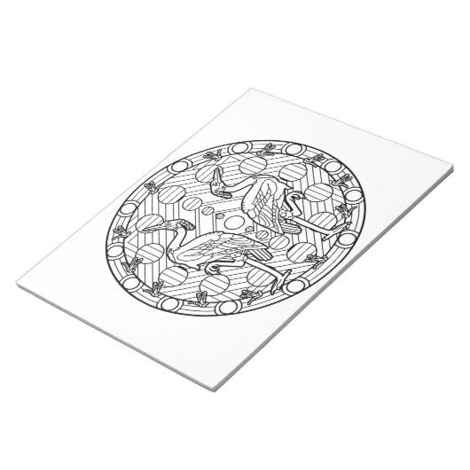 Heron Mandala Coloring Book Pad Notitieblok (Schuin)