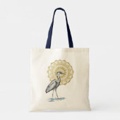Heron Mandala Natural Tote Bag (Achterkant)