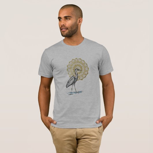 Heron Mandala T-shirt (Voorkant volledig)